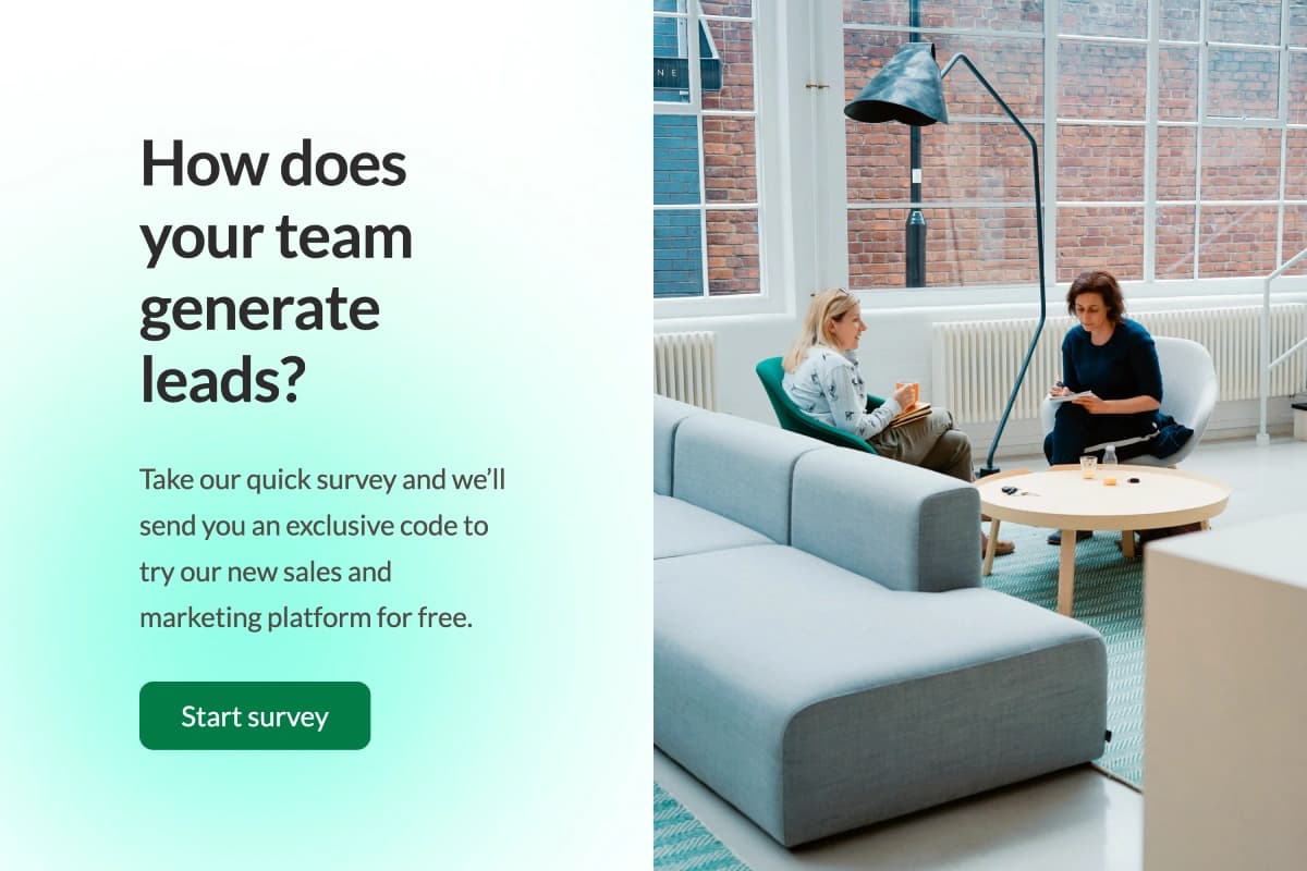 Lead Generation Survey WordPress form template preview